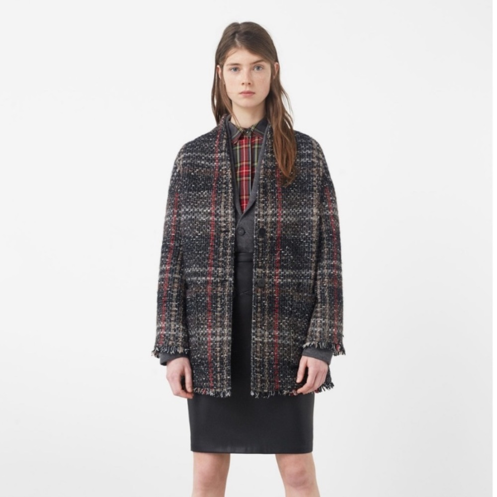 Mango Abrigo Grunge Lana Wool Coat
